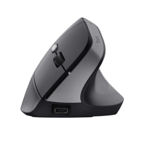 Trust mouse ergononico color negro inalambrico y recargable