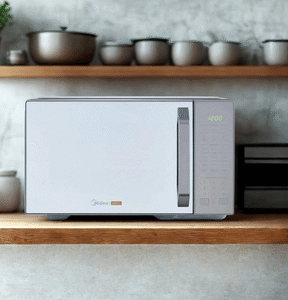 Midea microondas 1.1pc puerta acabado espejo gabinete gris con grill MMDXG11S2MG